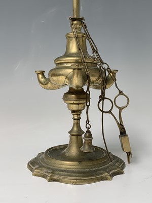 Small Early 19th Century Brass Lucerne Oil Lamp