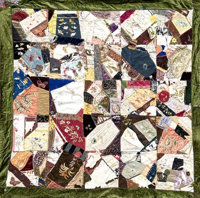 Lot 397 - A unusual patchwork quilt, circa 1920's,...