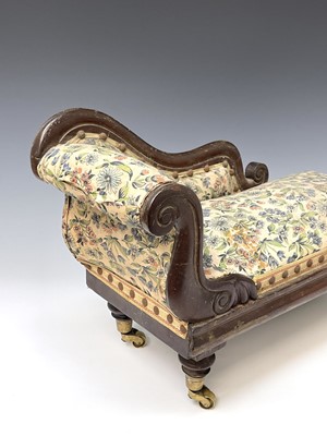 Lot 131 - A Victorian miniature mahogany chaise lounge,...