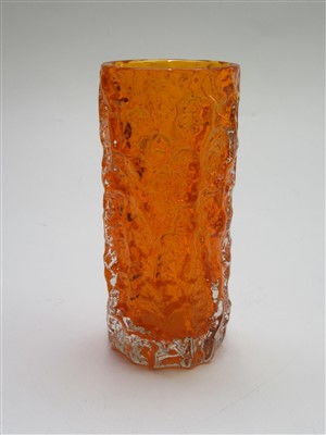 Lot 937 - A Geoffrey Baxter for Whitefriars tangerine...