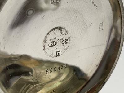 Lot 283 - A silver Hebdomas 8 Day keyless pocket watch...