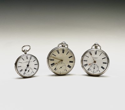 Lot 236 - A silver Benson open face keywind pocket watch...