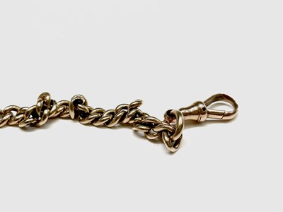Lot 171 - A 9ct gold curb link watch chain 20.5cm 12.5gm...