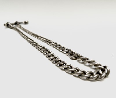 Lot 171 - A 9ct gold curb link watch chain 20.5cm 12.5gm...