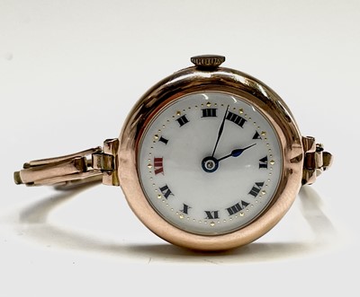 Lot 51 - Seven ladies gold cased wrist watches.
