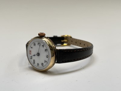 Lot 38 - Eight ladies gold cased wristwatches.