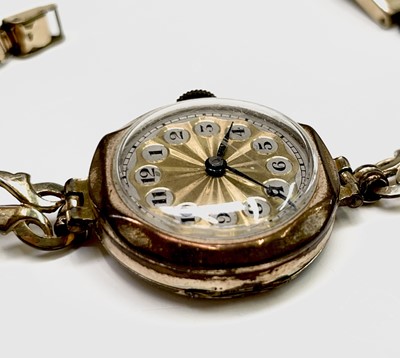 Lot 79 - Four ladies gold cased wristwatches, two...