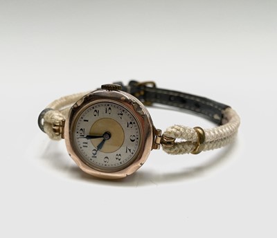 Lot 79 - Four ladies gold cased wristwatches, two...