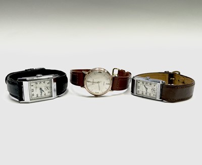 Lot 259 - A gentleman's 9ct gold cased Anker wristwatch...
