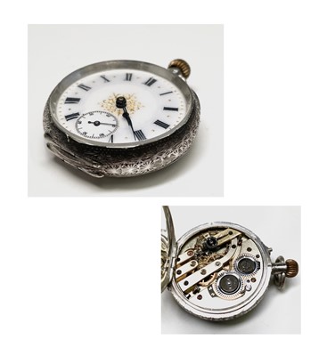 Lot 68 - Ten silver cased keyless fob watches each with...