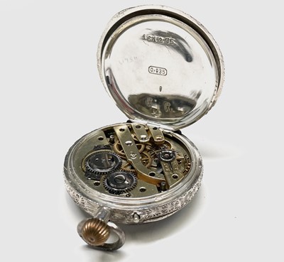 Lot 68 - Ten silver cased keyless fob watches each with...