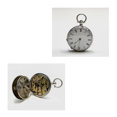 Lot 18 - Ten silver cased key-wind fob watches each...