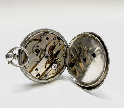 Lot 18 - Ten silver cased key-wind fob watches each...