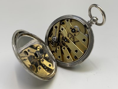 Lot 90 - Seven silver key-wind fob watches each with...