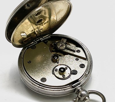 Lot 36 - Ten silver cased key-wind fob watches each...