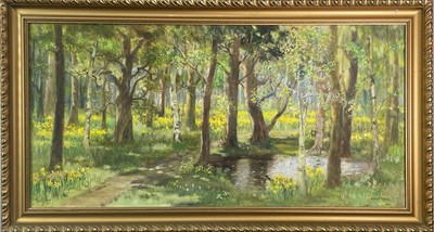 Lot 342 - Dorcie SYKES (1908-1998) Woodland Scene Oil on...