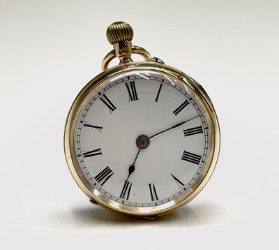 Lot 255 - An 18ct gold cased keyless watch Chester 1899...