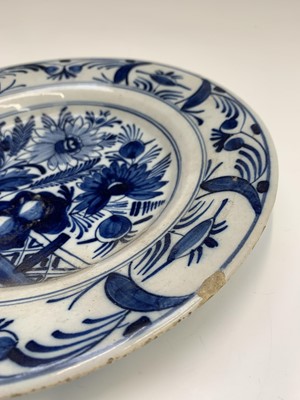 Lot 234 - A Dutch Delft pottery dish, 18th century,...