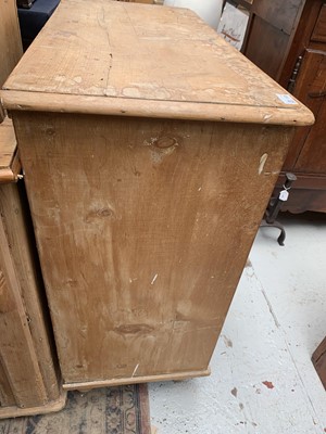 Lot 190 - A Victorian pine chest of drawers, with two...