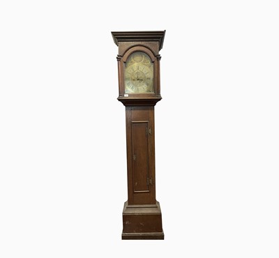 Lot 240 - A mid 18th century oak eight day longcase...