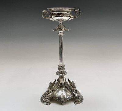 Lot 371 - An Elkington silver table centre with a fluted...