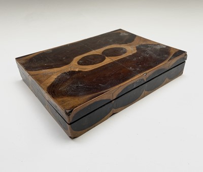 Lot 250 - An 18th century oyster veneered laburnum box,...