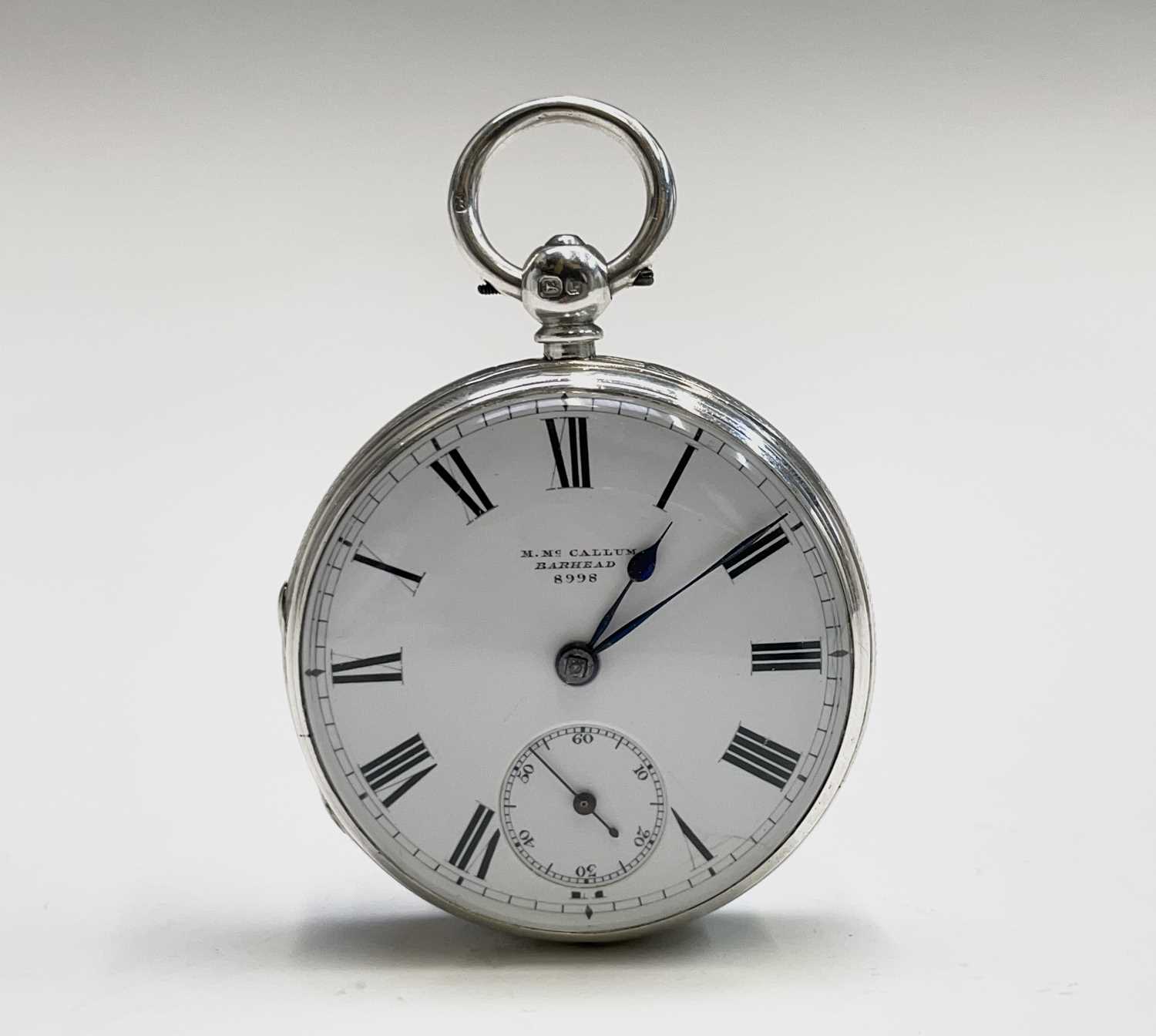 Lot 53 - An English fusee silver pocket watch by M Mc...