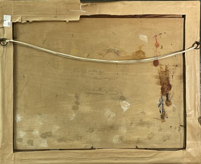Lot 1154 - Robert MORLEY (1857-1941) Wishford Bridge Oil...