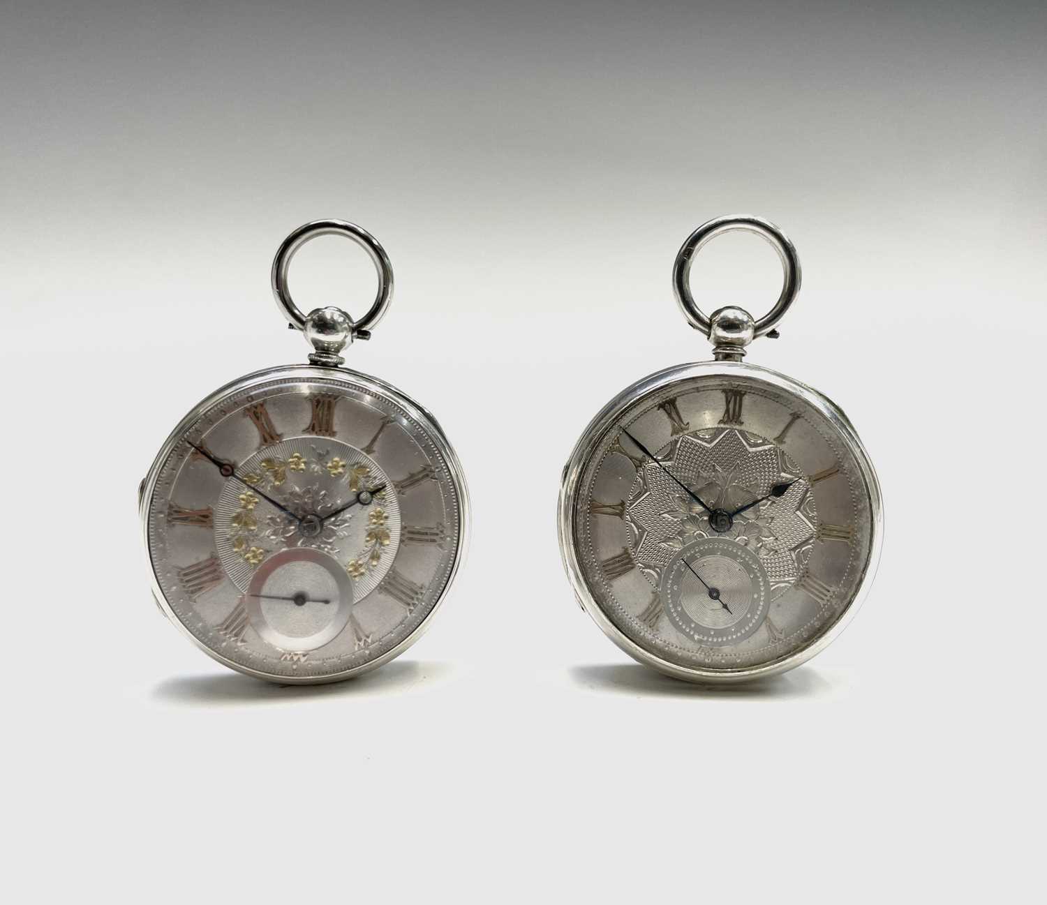 Lot 136 - An English key-wind silver pocket watch with...
