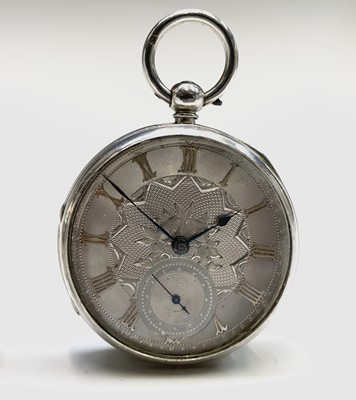 Lot 136 - An English key-wind silver pocket watch with...