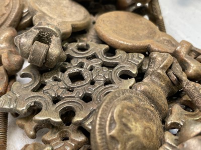 Lot 277 - Various sets of antique brass furniture...