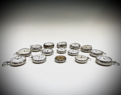 Lot 153 - A collection of fifteen silver cased open face...