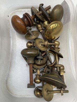 Lot 283 - Various antique brass furniture handles etc,...