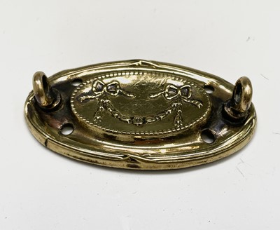 Lot 283 - Various antique brass furniture handles etc,...