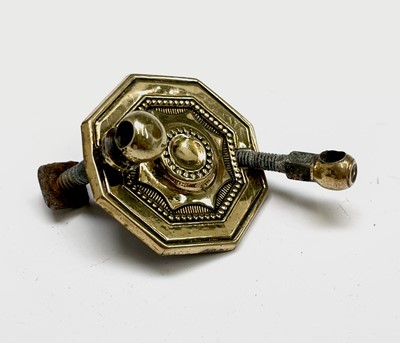 Lot 283 - Various antique brass furniture handles etc,...