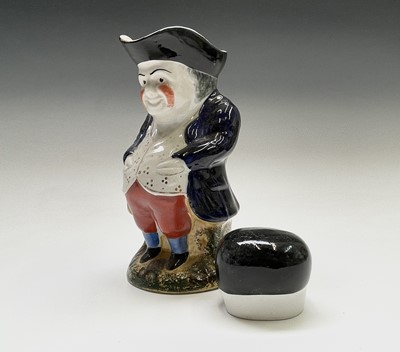 Lot 290 - A Staffordshire pottery Toby jug, early 19th...