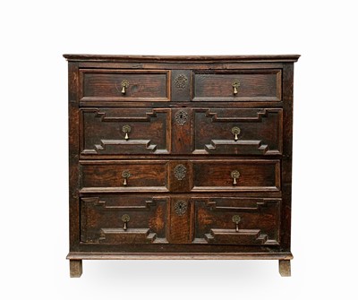 Lot 260 - A Jacobean oak chest of drawers, with four...