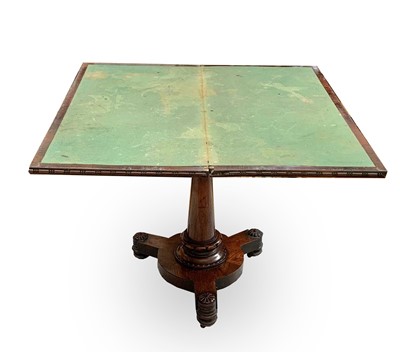 Lot 3025 - A rosewood card table, early 19th century,...