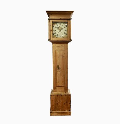 Lot 321 - A Victorian pine cased thirty hour longcase...