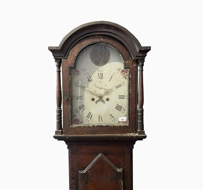 Lot 322 - An early Victorian pine cased eight day...