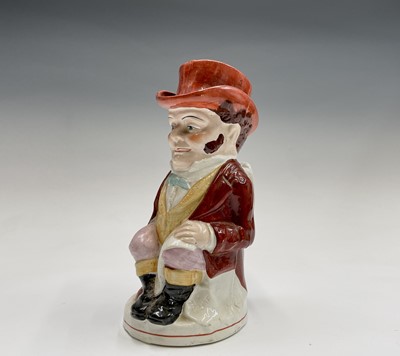 Lot 344 - A Staffordshire pearlware Toby jug, probably...