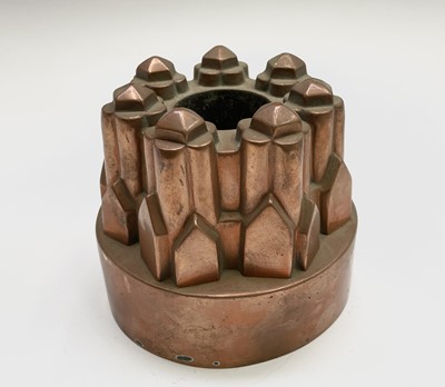 Lot 348 - A Victorian copper jelly mould, height 12.5cm,...