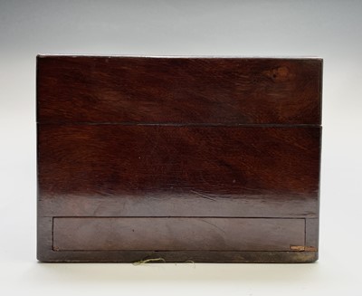 Lot 55 - A Victorian rosewood veneered toilet case with...