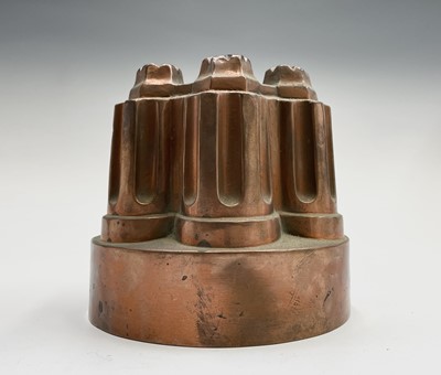 Lot 353 - A Victorian copper jelly mould, height 13cm,...