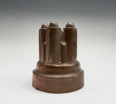 Lot 356 - A Victorian copper jelly mould, height 14cm,...