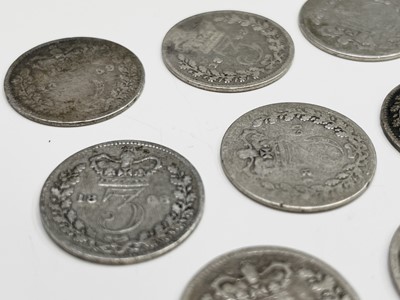 Lot 26 - Great Britain Silver 3d - William IV to Queen...