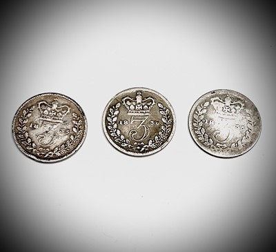 Lot 26 - Great Britain Silver 3d - William IV to Queen...