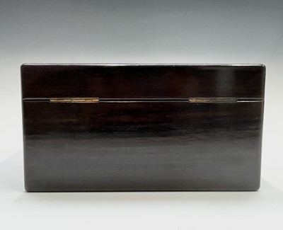 Lot 112 - A Victorian rosewood veneered toilet case, the...
