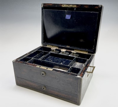 Lot 440 - A Victorian coromandel toilet case by Asprey,...