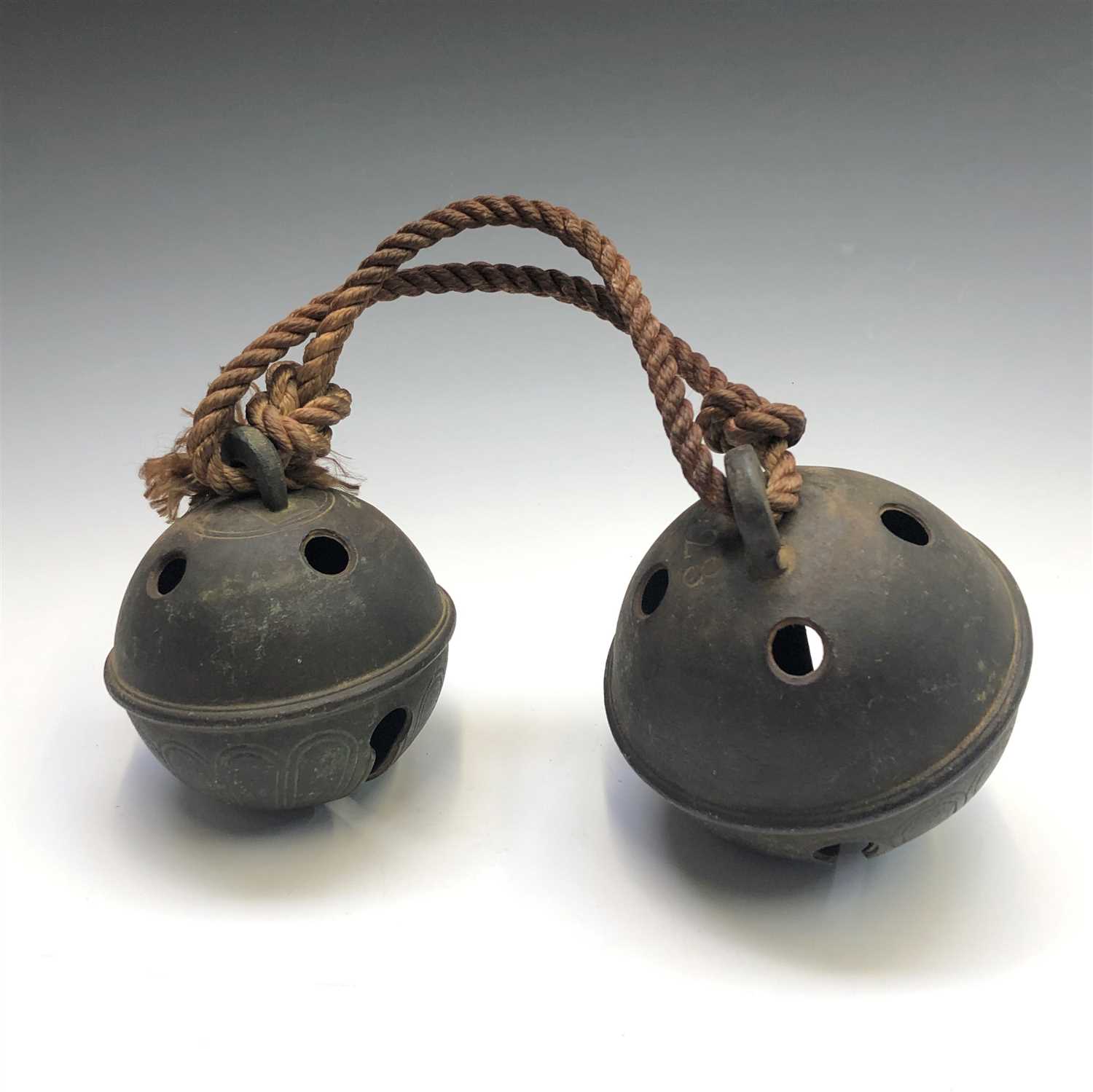 Lot 195 - Two 18th century cast bronze crotal bells by...